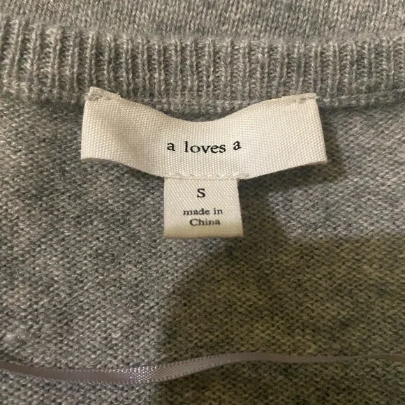 Gray Cashmere Wool Sweater Soft Forever Ever‎ Crewneck Oversized Cozy Cabin - Picture 6 of 7